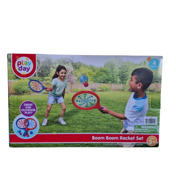 Play Day Boom Boom Racket Set for Kids | Outdoor Sports Game Toy | 4-Piece - Picture 2 of 5